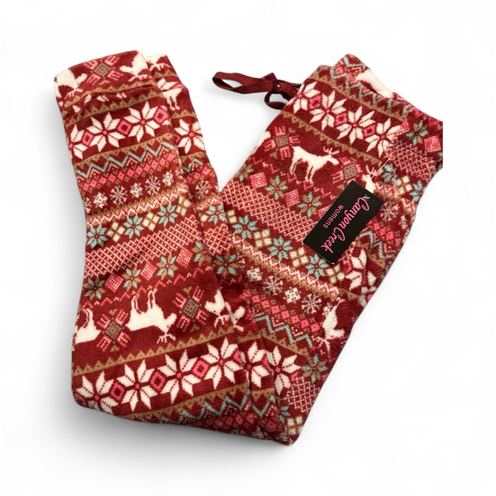 Loungefly Festive Red and Cream Pajama Pants